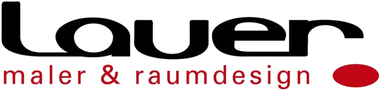 Logo für „Lover maler & raumdesign“ mit einem roten Punkt neben dem Text. Der Text ist in schwarz und rot gehalten. - Firmenadresse