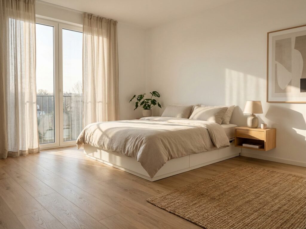 Laminatboden im Schlafzimmer